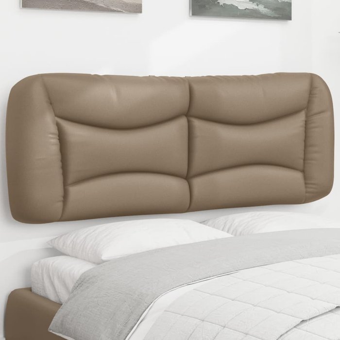 Cabecero de cama acolchado hvar cuero sintético capuchino 120 cm