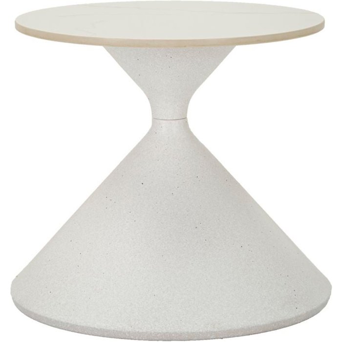 Mesa de centro de metal blanca cm ø 42x40