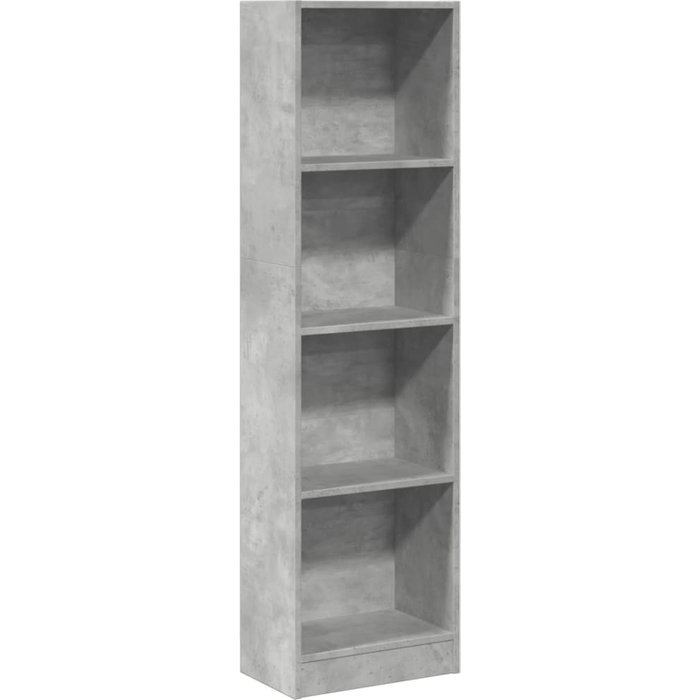 Estantería de madera de ingeniería gris hormigón 40x24x143 cm – comfortxl