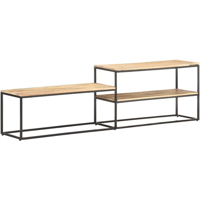 Mueble tv 180x30x50 cm madera de mango en bruto