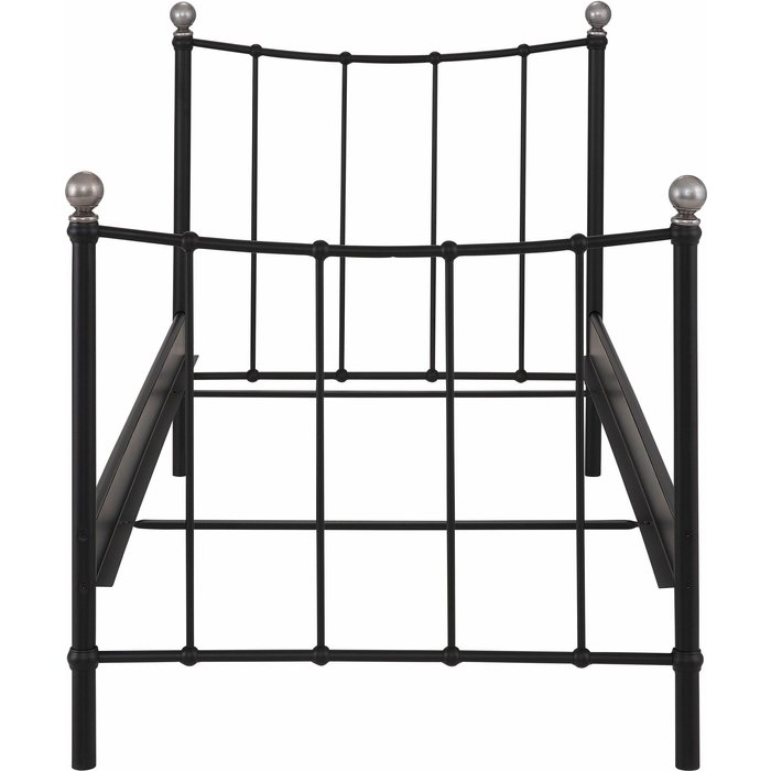 Cama de metal negro 90x200 cm