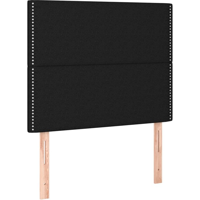 Cabecero de cama - mueble cabecero de tela negro 90x5x118/128 cm