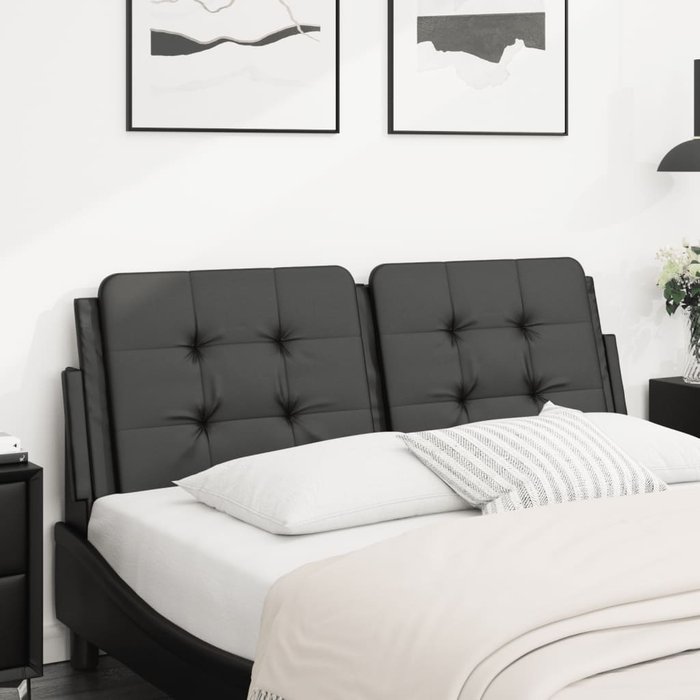 Maison exclusive - cabecero de cama acolchado zadar cuero sintético negro 140 cm