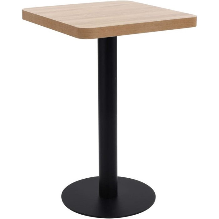 Vidaxl mesa de bistró mdf marrón claro 50x50 cm