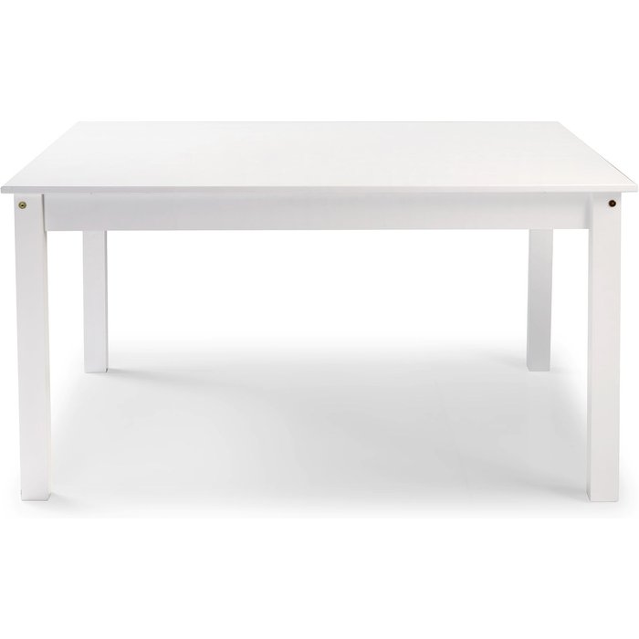 Buyqualia - mesa comedor osma, 140x80, tapa blanco abierto, patas blanco cerrado