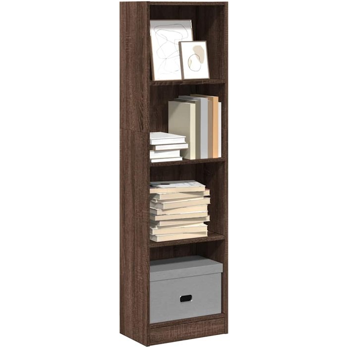 Librería de roble marrón, 40x24x143 cm, madera de ingeniería. - pangivo