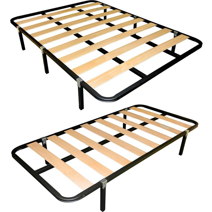 Juego somier de láminas 30x30 mm conjunto 135x190 y 90x190 cm (con patas)
