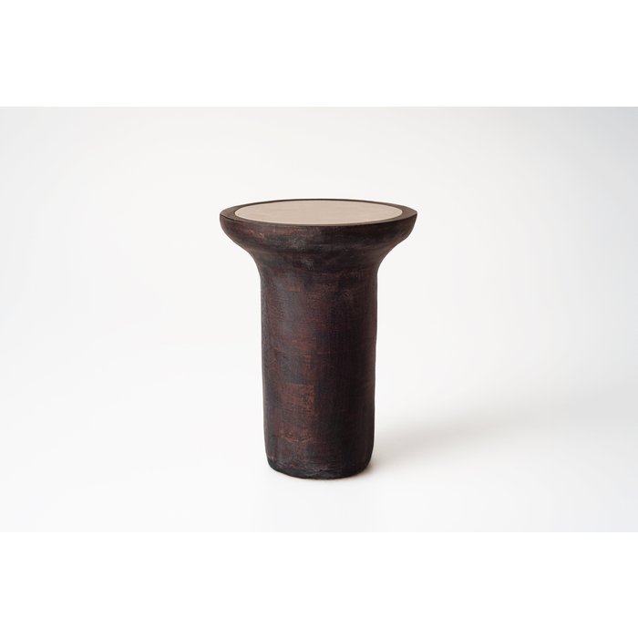 Mesa auxiliar redonda de madera 33x33x45 cm – funcional y decorativa