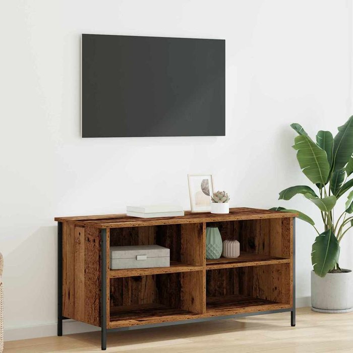 Mueble de tv de madera antigua 100 x 40 x 50 cm madera de ingeniería