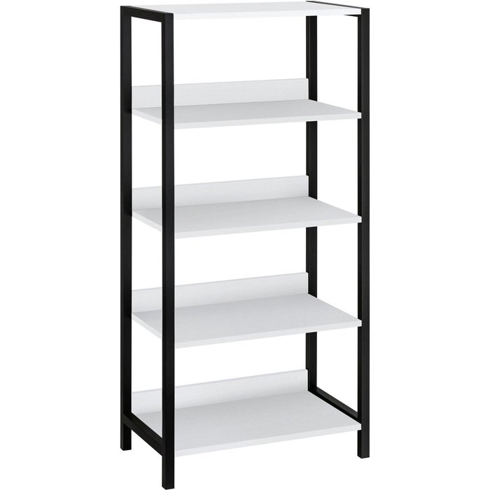 Chris|librería con 4 estantes en mdf blanco