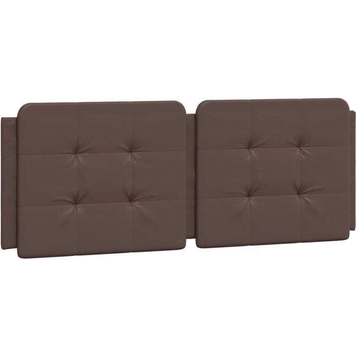 Cabecero de cama acolchado cuero sintético marrón 120 cm - comfortxl