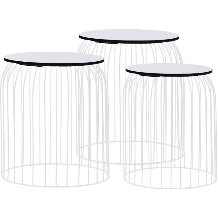 Mesas de centro 3 unidades blanco - comfortxl