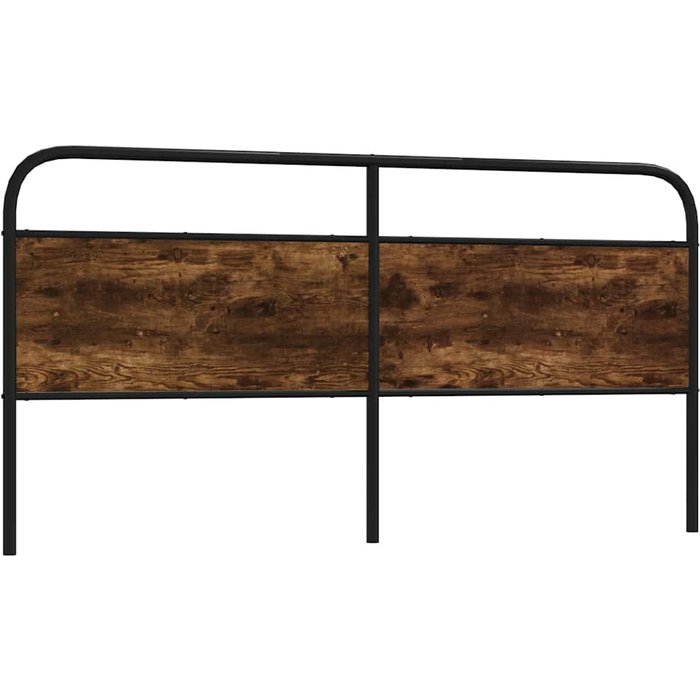 Cabecero de roble ahumado 180 cm acero y madera contrachapada