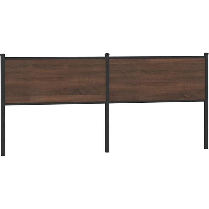 Cabecero de madera de ingeniería y acero marrón roble 190 cm