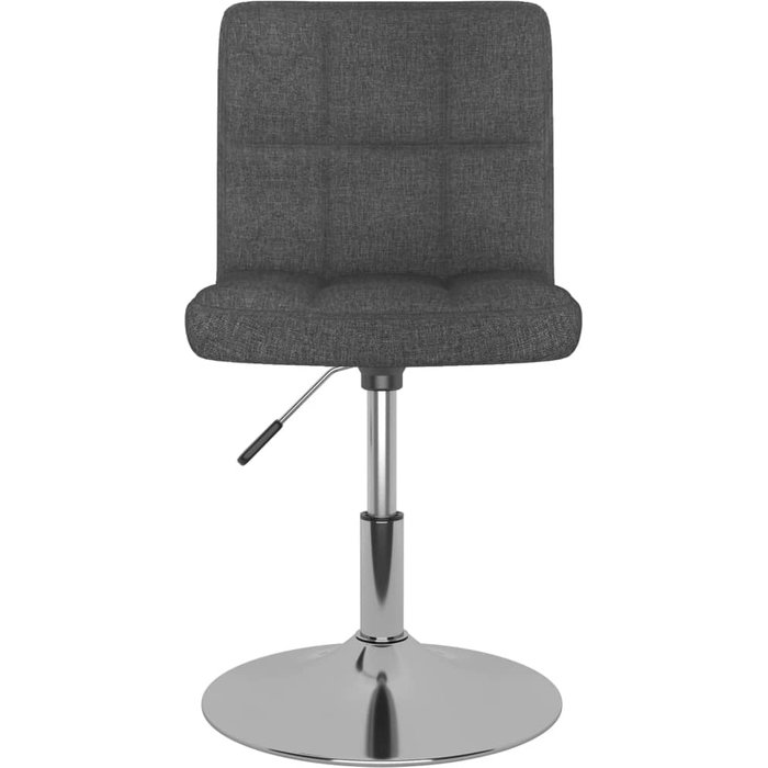 Silla de comedor giratoria tela gris oscuro
