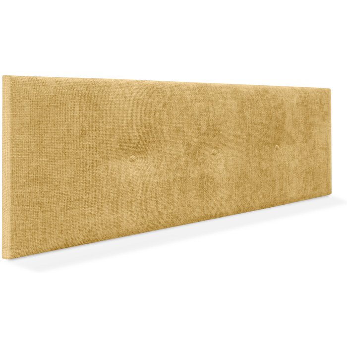 Dhome cabecero de lana natural con botones 160x50cm camas 150/160 - mostaza