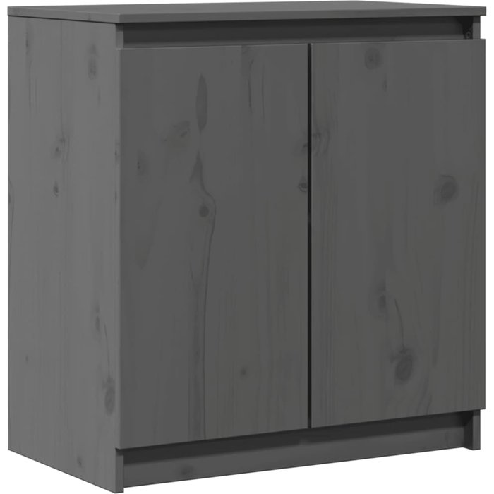 Armario auxiliar madera maciza de pino gris 60x36x65 cm - comfortxl