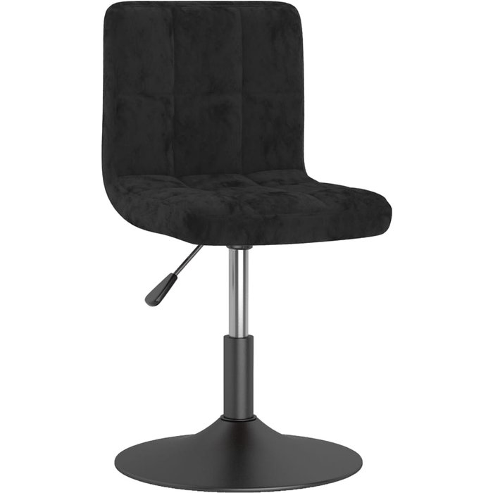 Silla de comedor giratoria de terciopelo negro vidaxl