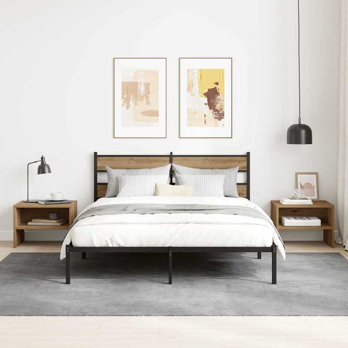 Maison exclusive - armario de noche 2 pcs roble artisan 40 x 40 x 30 cm