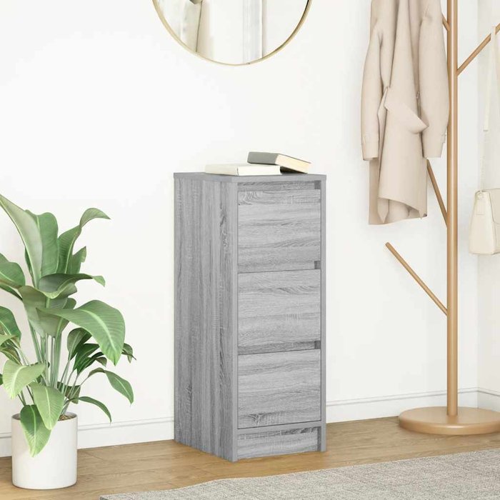 Aparador sonoma gris 29,5x34x76 cm madera de ingeniería