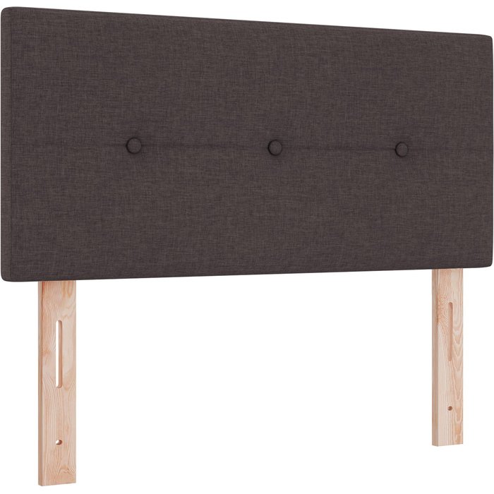 Cabecero con botones acolchados marrón oscuro 100 cm tela cfw3867161