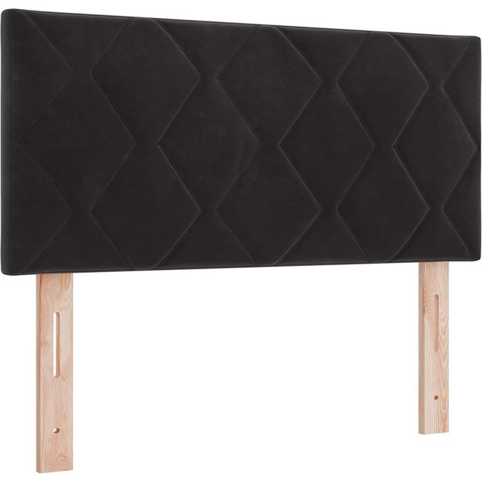 Cabecero cama - mueble cabecero led negro 90 cm terciopelo