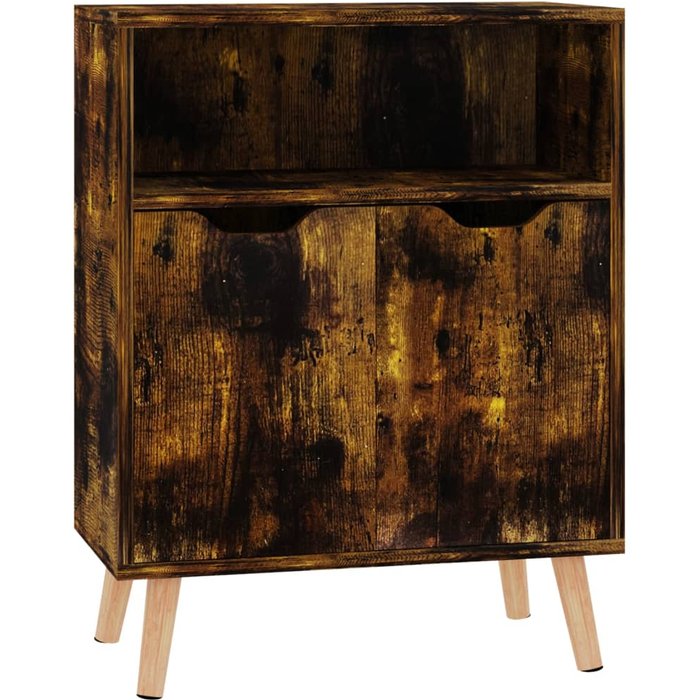 Aparador de madera de ingeniería roble ahumado 60x30x72 cm - comfortxl