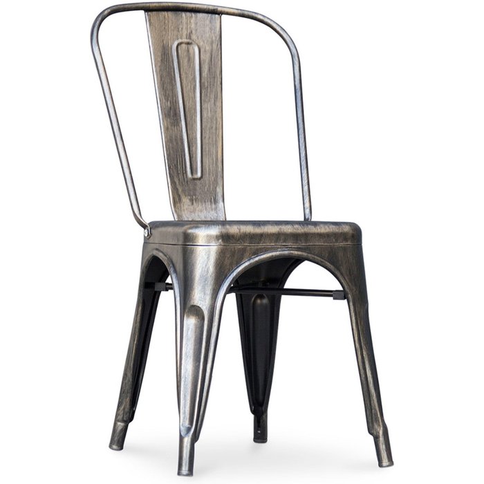 Silla vintage kalax de acero reforzado - gama alta-color bronce