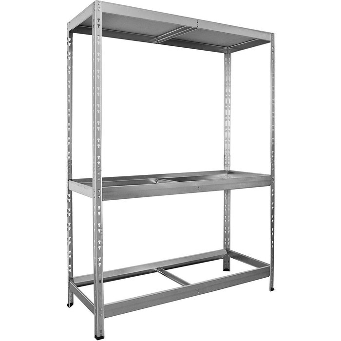 Heavy duty car tire rack 3 levels 180 x 130 x 50 cm grey | max load: 360 kg