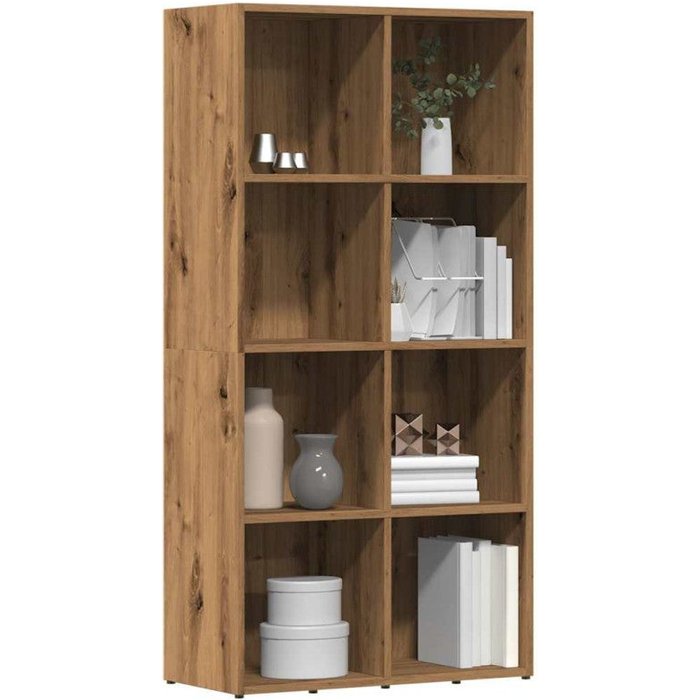 Estantería de madera ingeniería roble artisan 66x30x130 cm vidaxl