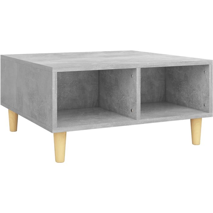 Mesa de centro madera contrachapada gris hormigón 60x60x30 cm - comfortxl