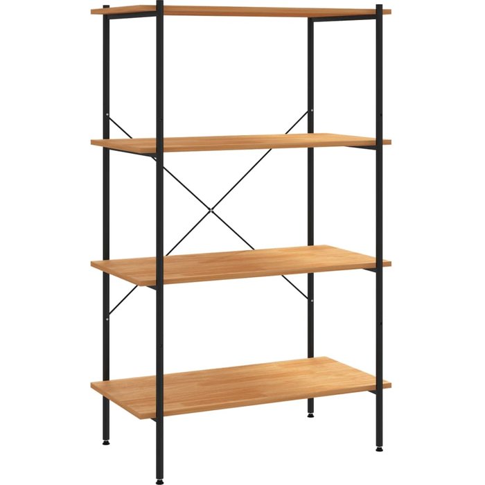 Estantería | librería divisora de 4 niveles negro y roble 80x40x130 cm cfw70937