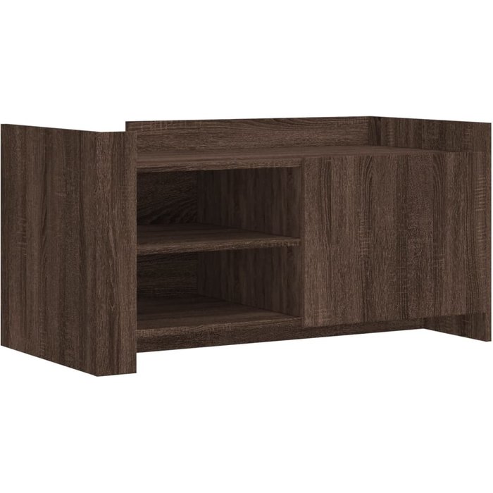 Mesa de centro de madera laminada de roble marrón 100x50x50 cm - comfortxl
