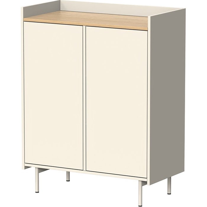 Vicco aparador velina, crema, 80 x 103 cm con 6 compartimentos