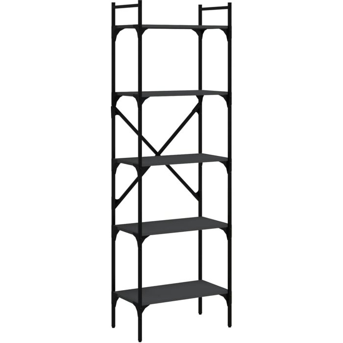 Librería de 5 estantes madera de ingeniería negro 56x31,5x174cm – comfortxl