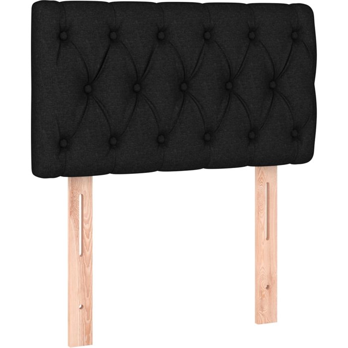 Cabecero cama - mueble cabecero de tela negro 80x7x78/88 cm