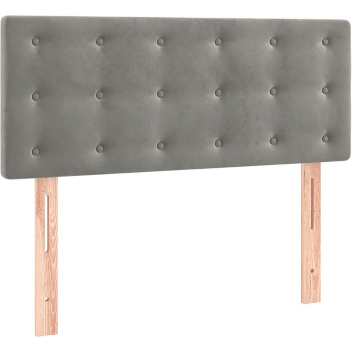 Cabecero cama - mueble cabecero de terciopelo gris claro 80x5x78/88 cm