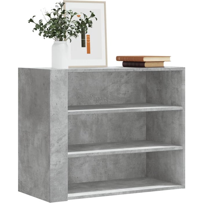 Mueble de pared madera ingeniería gris hormigón 75x35x60 cm