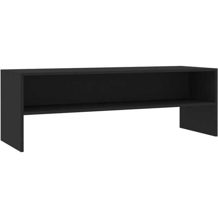 Mueble tv negro 120x40x40 cm madera contrachapada