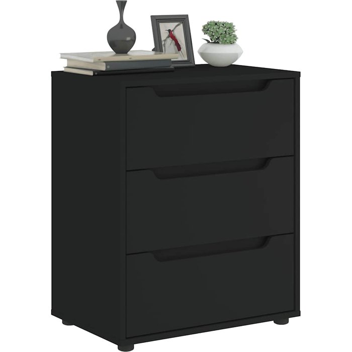 Aparador visnes negro 60x40x73 cm madera de ingeniería vidaxl