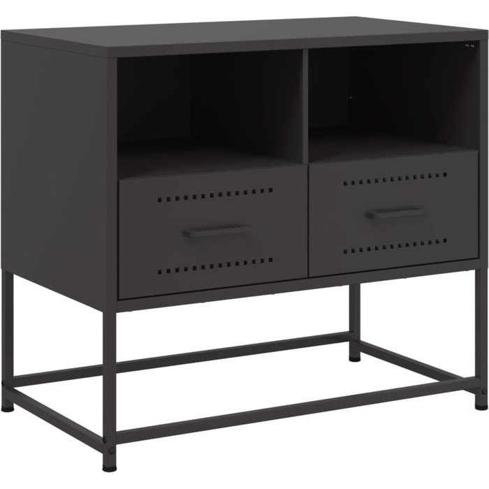 Mueble para tv | mueble de salón de acero negro 68x39x60,5 cm cfw97520