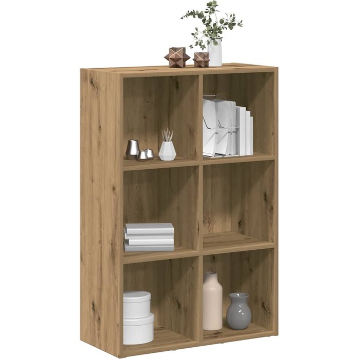 Librería/aparador de roble artesanal 66x30x98 cm madera de ingeniería
