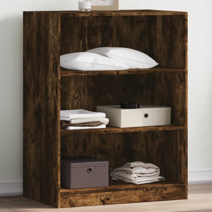 Vidaxl armario de madera de ingeniería roble ahumado 77x48x102 cm