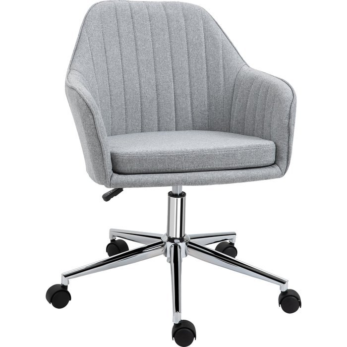 Silla oficina giratoria ergonómica altura ajustable 120kg gris 61x59x86-96cm