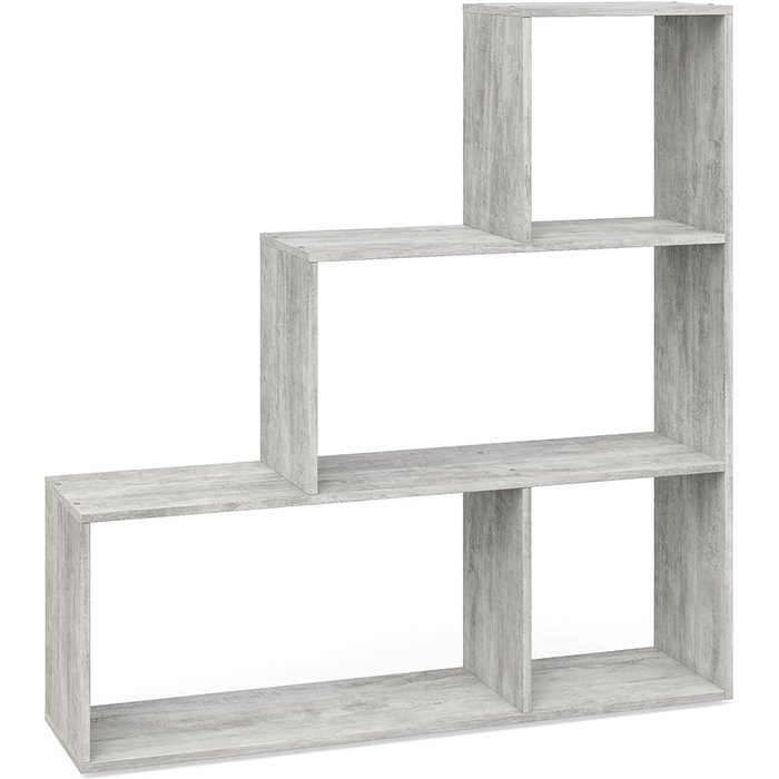 Vicco estantería escalonada , gris, 116.8 x 123.2 cm