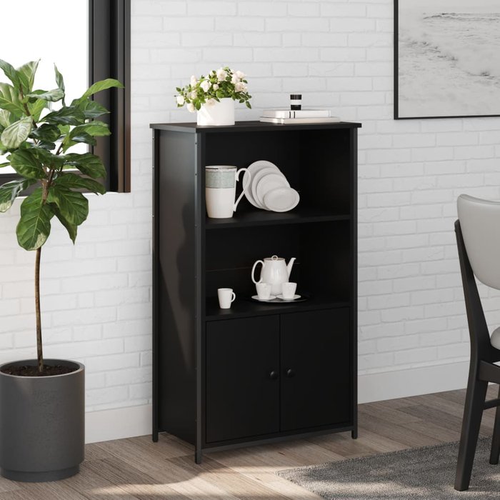 Maison exclusive - aparador alto madera de ingeniería negro 62x32x103,5 cm