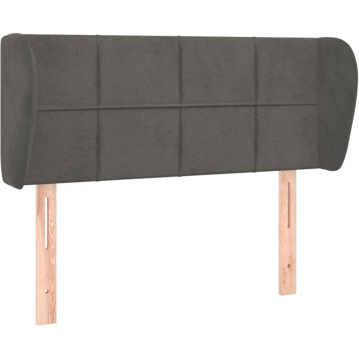 Cabecero cama - mueble cabecero de terciopelo gris oscuro 83x23x78/88 cm
