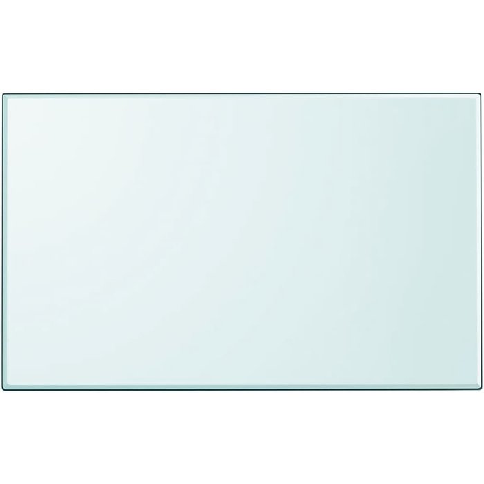 Tablero rectangular de vidrio templado de 1000 x 620 mm.