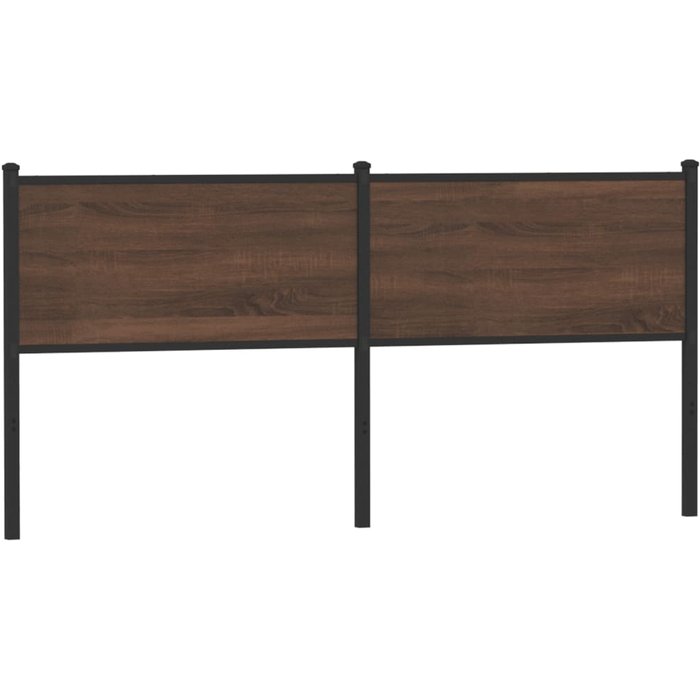 Maison exclusive - cabecero de madera de ingeniería y acero marrón roble 180 cm