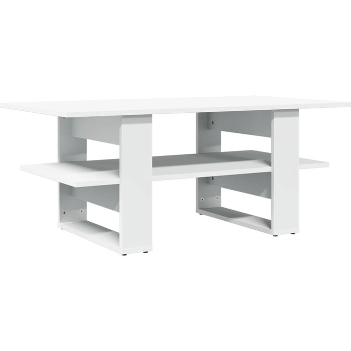 Mesa de centro de madera compuesta blanca 102x55x42 cm - comfortxl